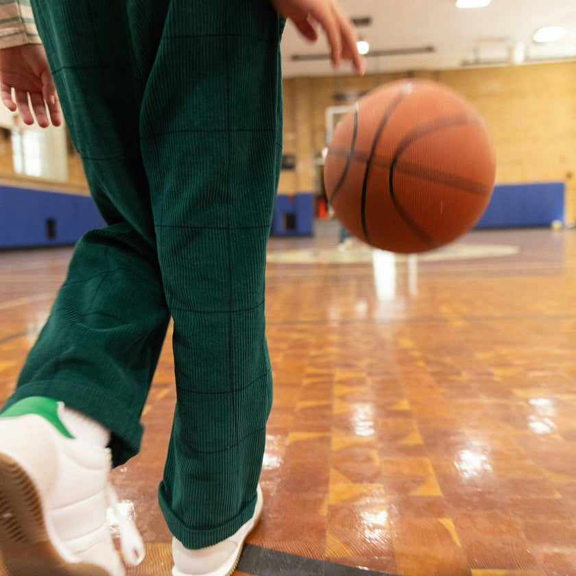 Recycled Cotton Evergreen Grid Corduroy Pant