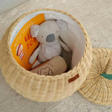 Handcrafted - Apple Storage Basket Natural (Medium) - Rattan Wicker