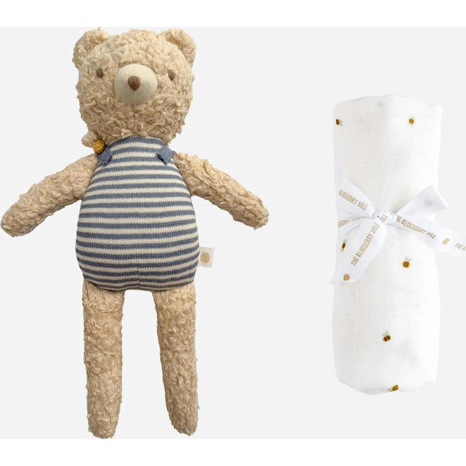 Henry Bear Plush Toy Swaddle Set - Bee