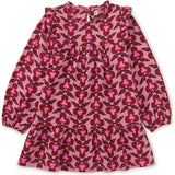 Poetic Ruffle Dress, Red