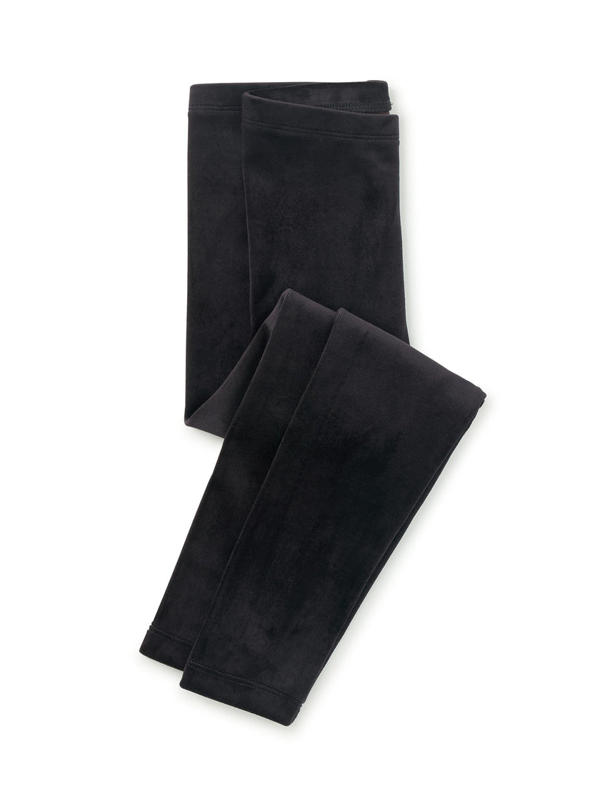 Velour Leggings, Jet Black
