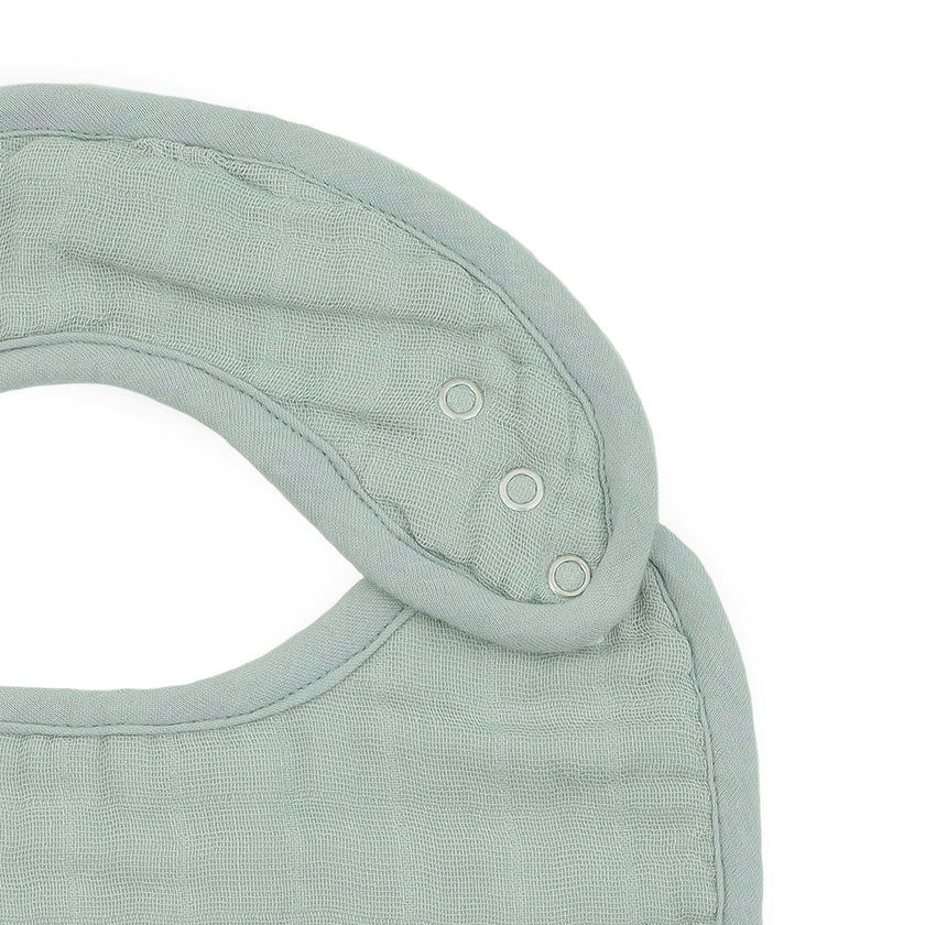 Organic Cotton Muslin Classic Bib 3 Pack - White Sage