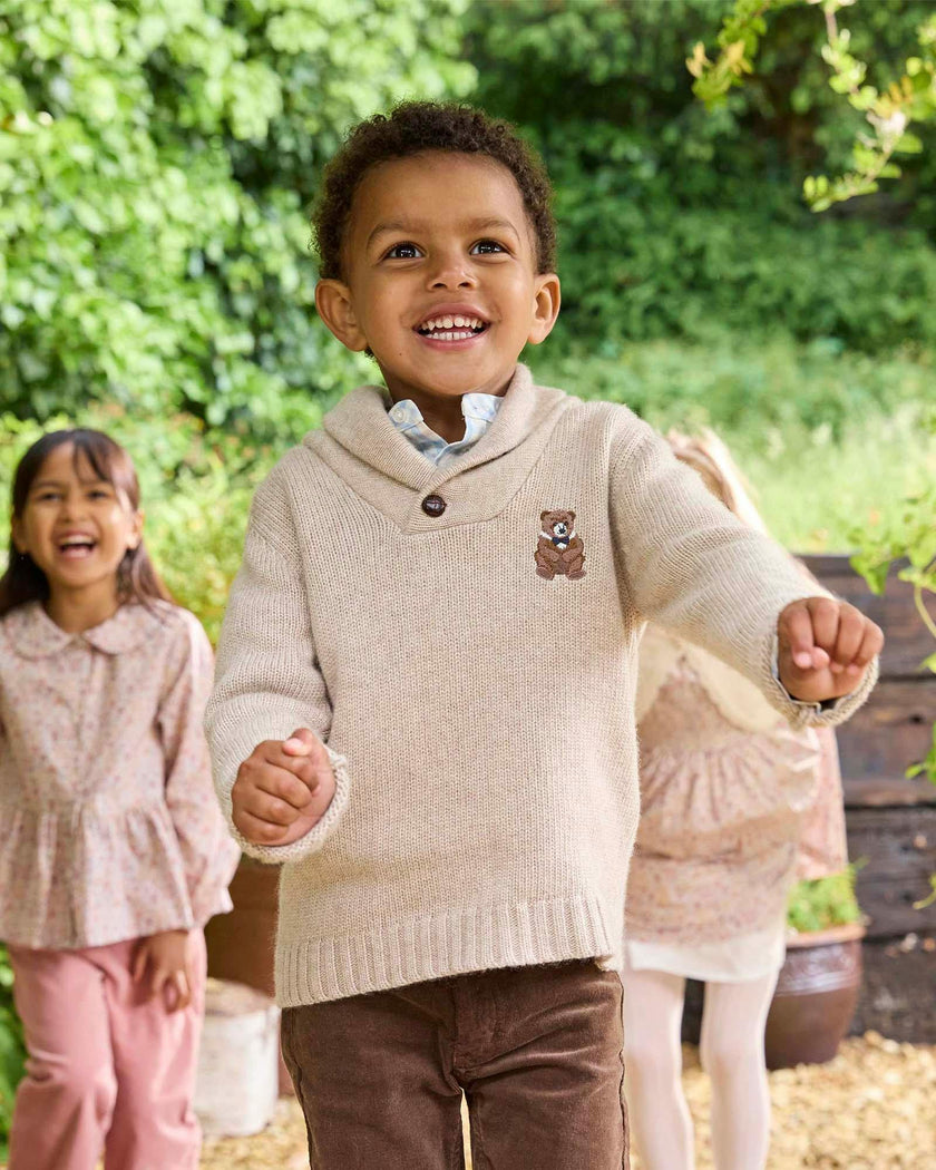 Timothy Teddy Shawl Collar Sweater