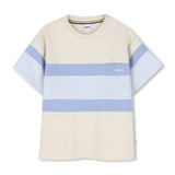 Beige & Light Blue Stripe T-Shirt