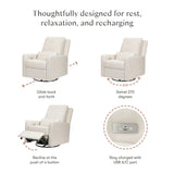 Babyletto Sigi Electronic Recliner and Swivel Glider with USB port