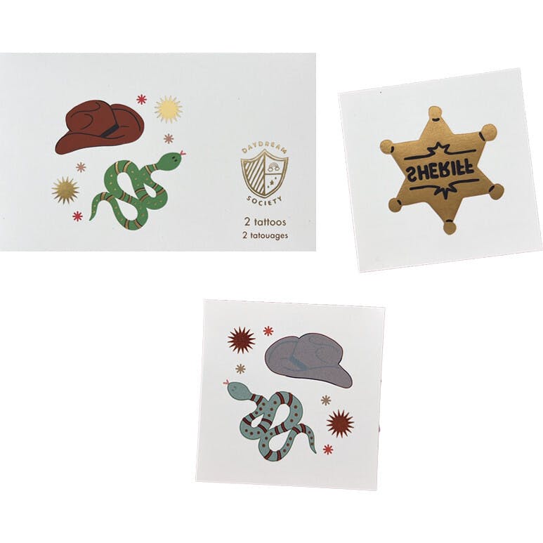 Wild West Cowboy Temporary Tattoos