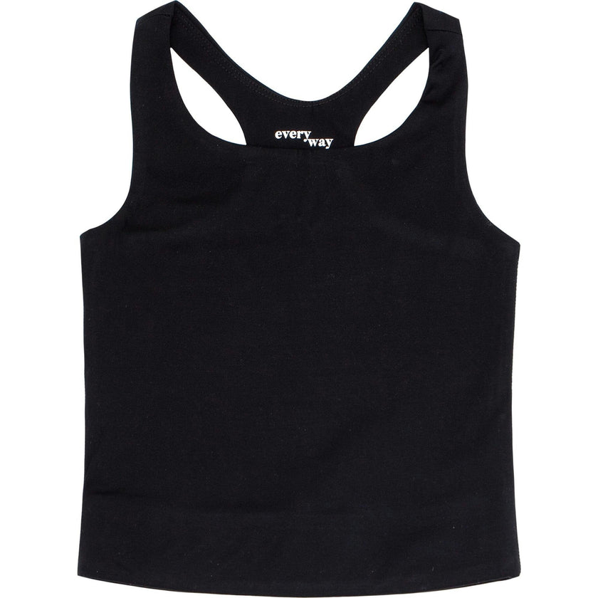 Longline Crop in Black