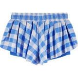 Girls Athletic Short | Blue Gingham