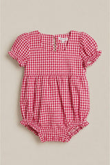 Baby Jessie Romper in Red Gingham