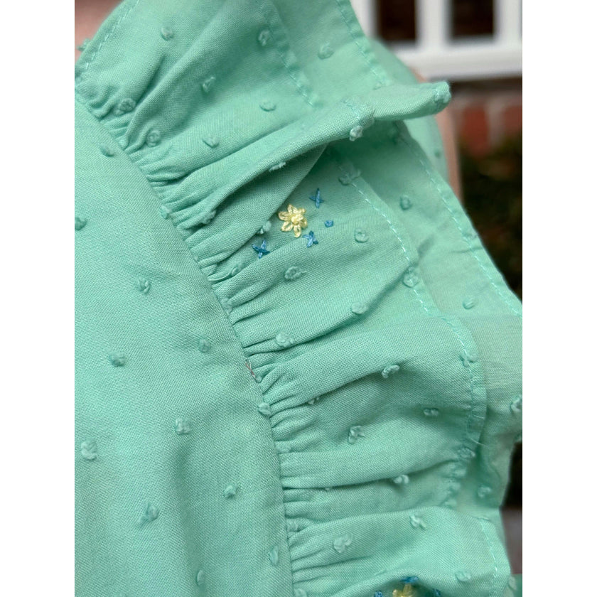 Embroidered Plumetti Dress