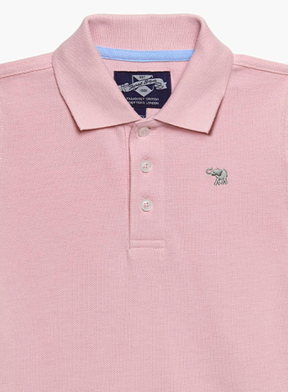 Harry Piqué Polo in Pink