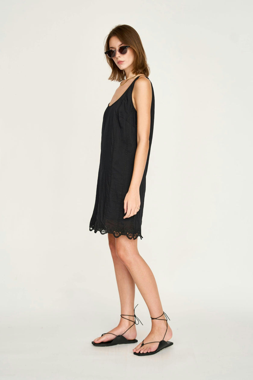 Nador Dress in Black Lotus Eyelet
