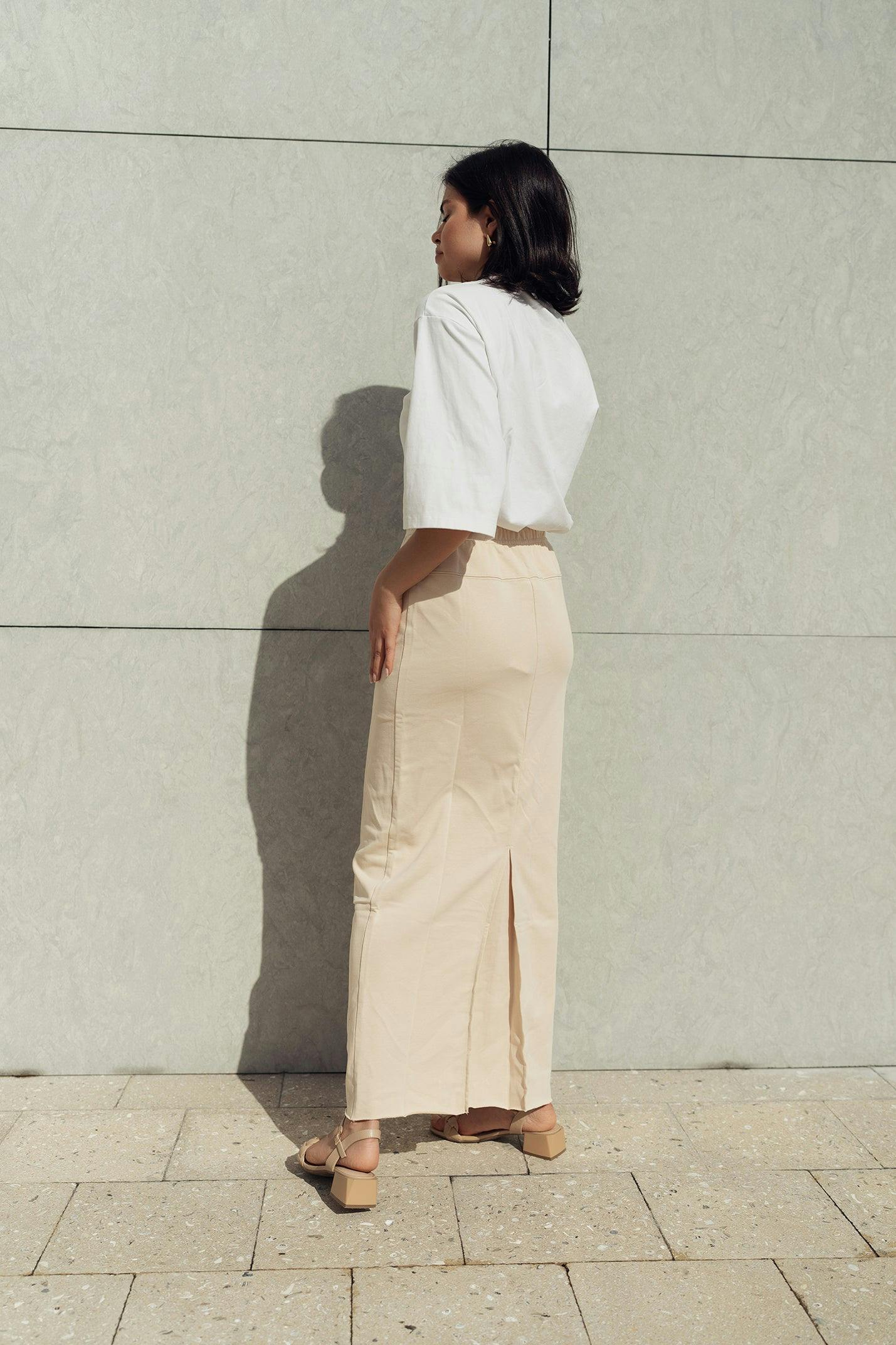 STRAIGHT JERSEY SKIRT