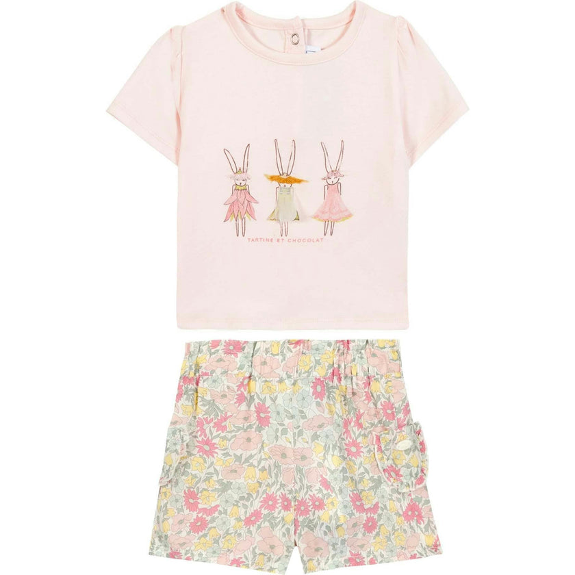 TARTINE ET CHOCOLAT Liberty Bunnies Baby Set - Citrus