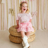 Pink Bandana Western Bow Clip Set