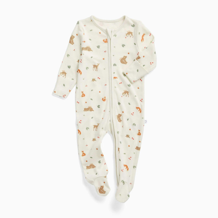 Forest Friends Clever Zip Baby Pajamas