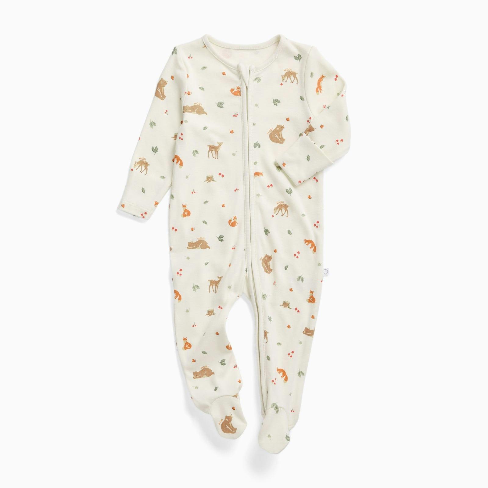 Forest Friends Clever Zip Baby Pajamas