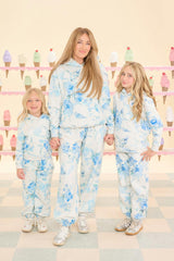 Kian Jogger Sweatpants in Blue Aquarelle Fleur