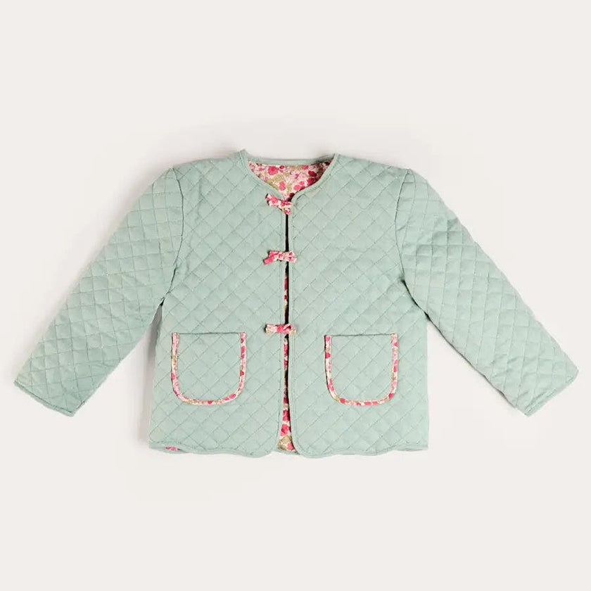 Margret Floral Reversible Quilted Jacket in Pink (4-12yrs)