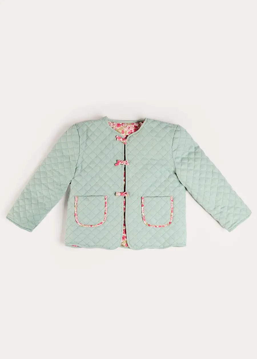 Margret Floral Reversible Quilted Jacket in Pink (4-12yrs)