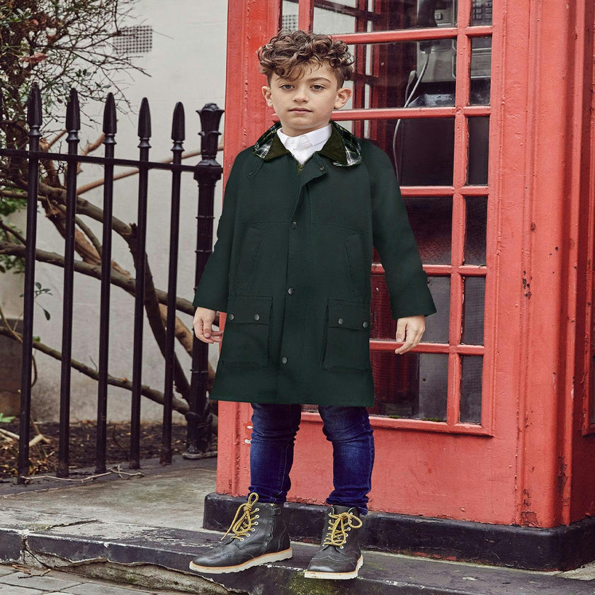 Ebury Padded Wax Jacket - Racing Green