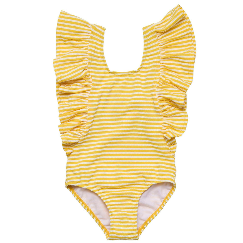 Sunshine Stripe Wide Frill Swimsuit