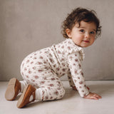 Organic Ruffle Bodysuit & Pants Set - Winter Berry