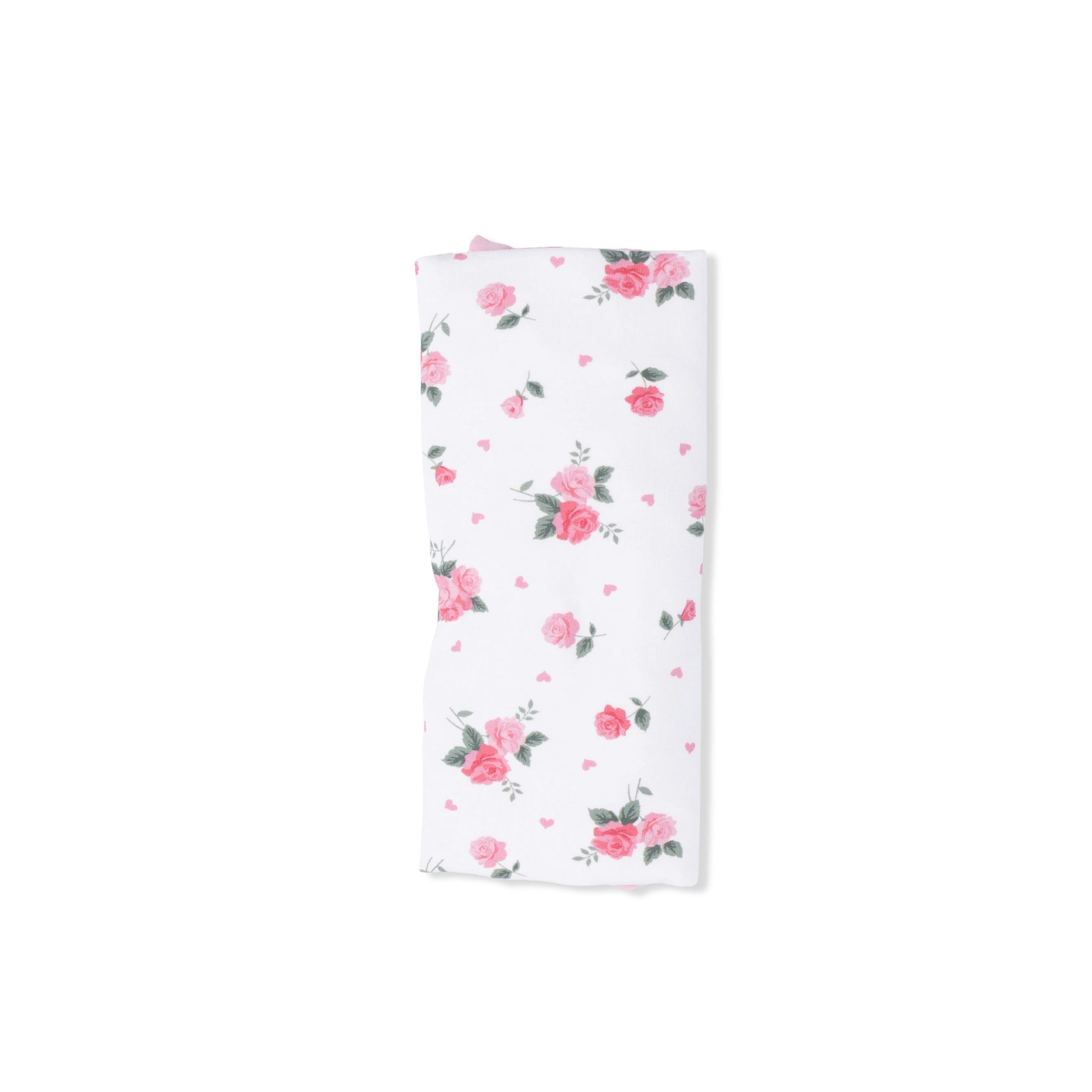Pink Rosettes - Ruffle Burp Cloth