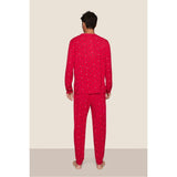 Henry Printed TENCEL Modal Long PJ Set, Red