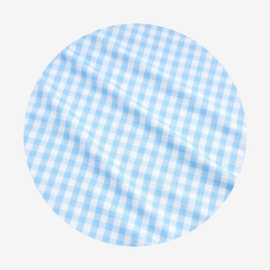 Blue Gingham Double Bow Duffle Bag