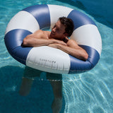 Tube Pool Ring: Navy Stripe