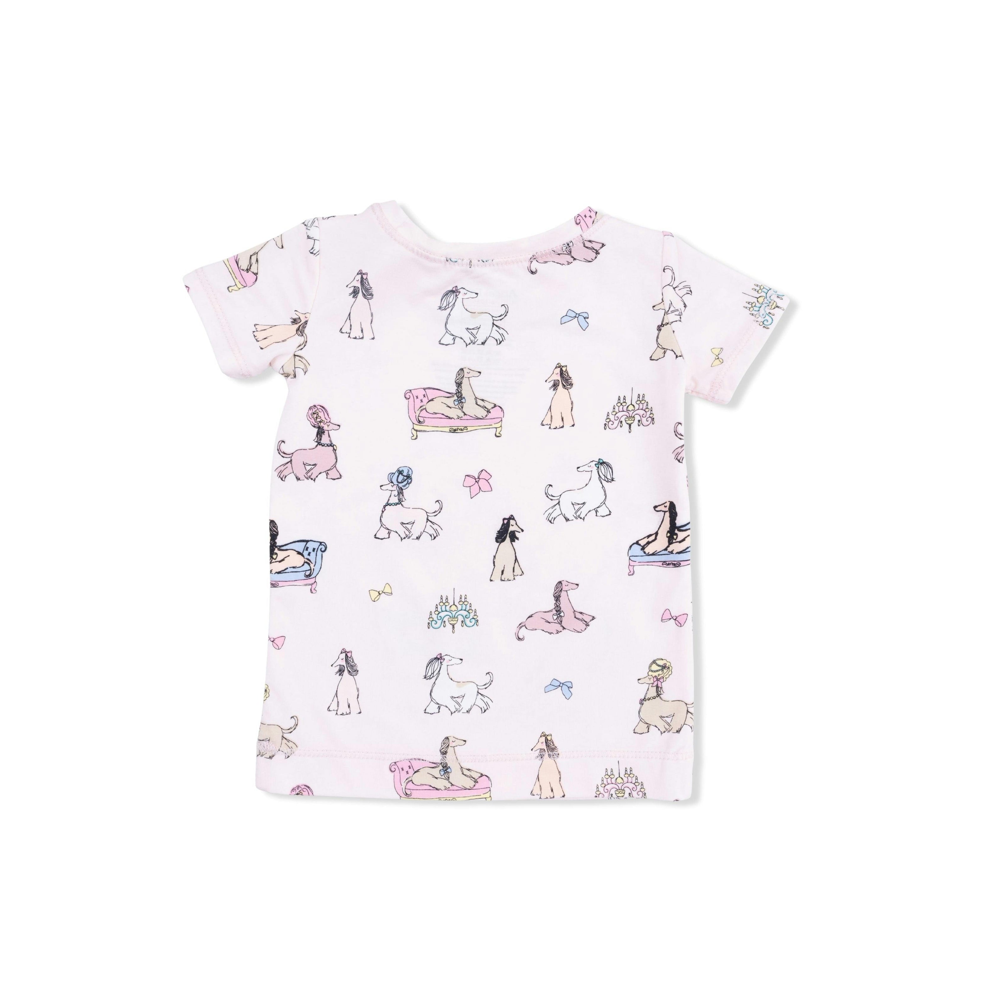 Fancy Hounds with Bows - Short Sleeve Loungewear Set