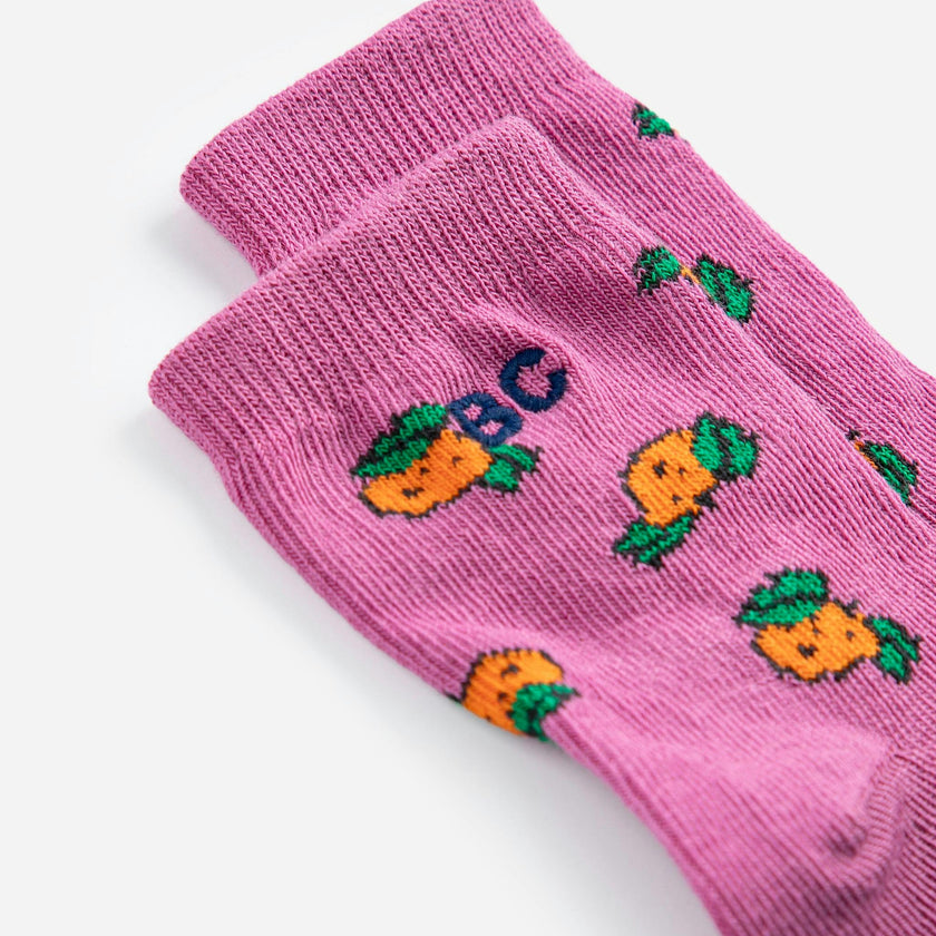 Tangerine all over short socks