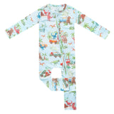 Convertible Zip-Up Footie - Dino Explorer