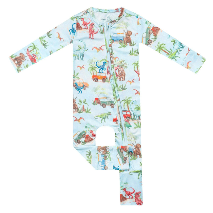 Convertible Zip-Up Footie - Dino Explorer