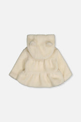 Hooded Zip Sherpa Jacket Off-White
