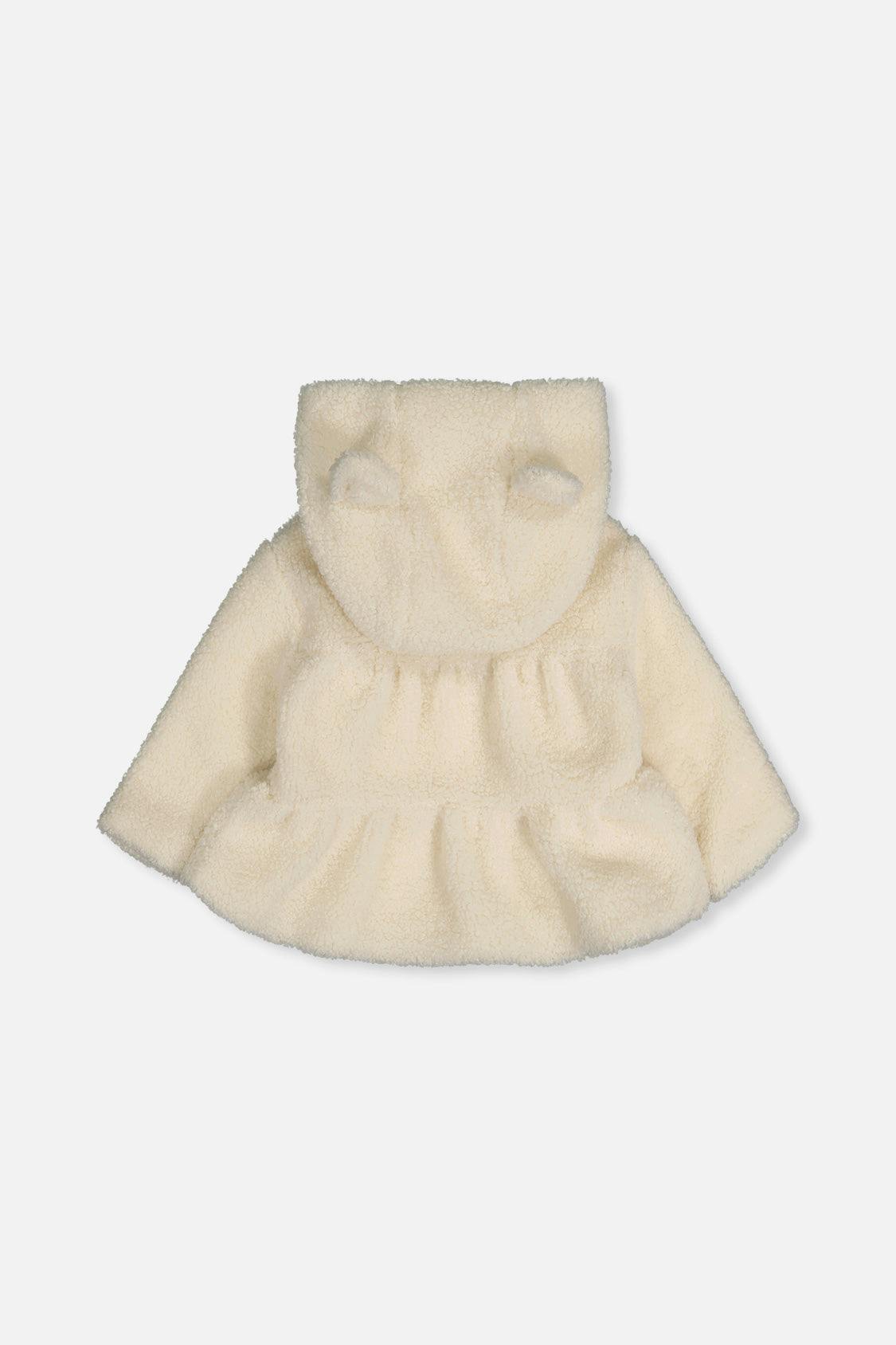 Hooded Zip Sherpa Jacket Off-White