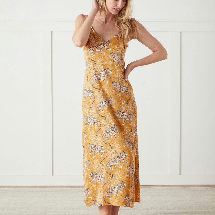 Bagheera - Eco Satin Chic to Sleep Nightie - Tobacco