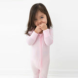 Blush Pink Bamboo Convertible Footie
