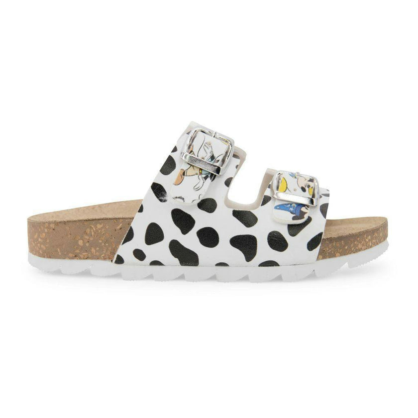 White Disney Dalmatian Print Sandals