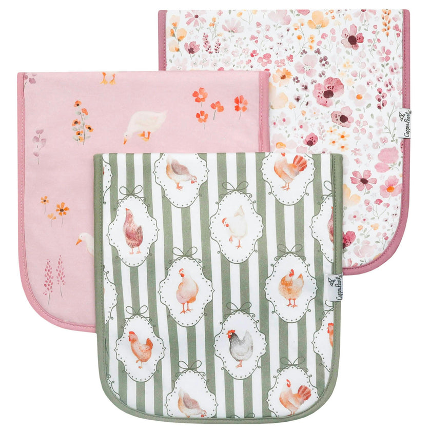 3 Pack Premium Burp Cloths - Gigi