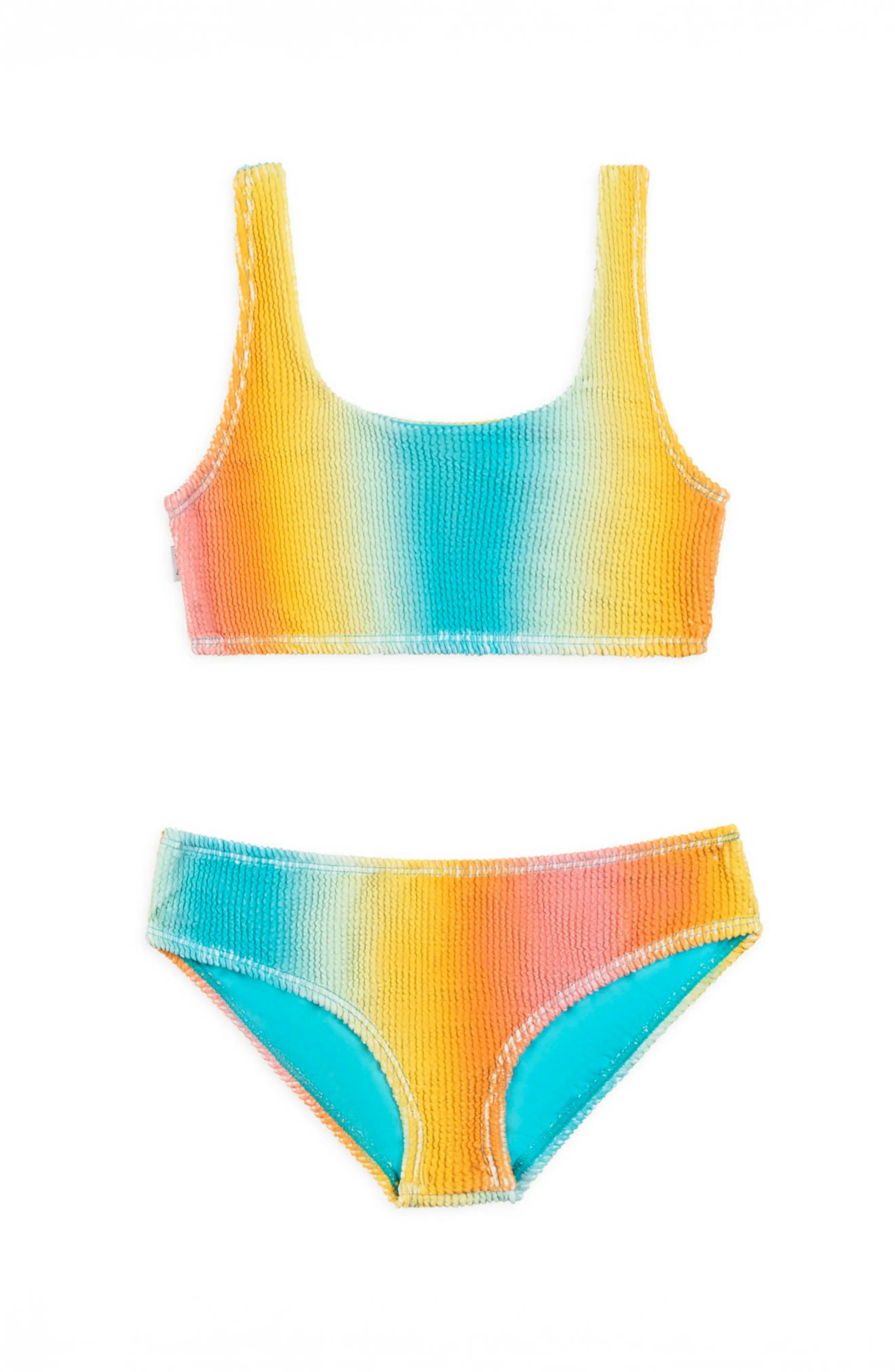Fay Crinkle Tankini Two Piece Swimsuit - Multicolor