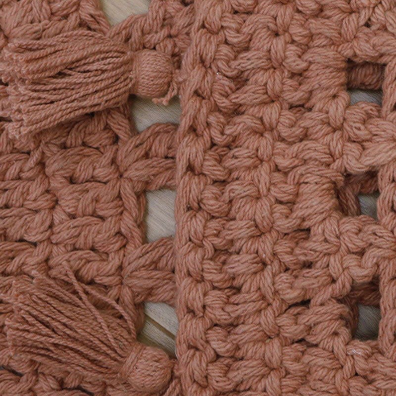 Nila Hand-Crocheted Tassel Round Rug