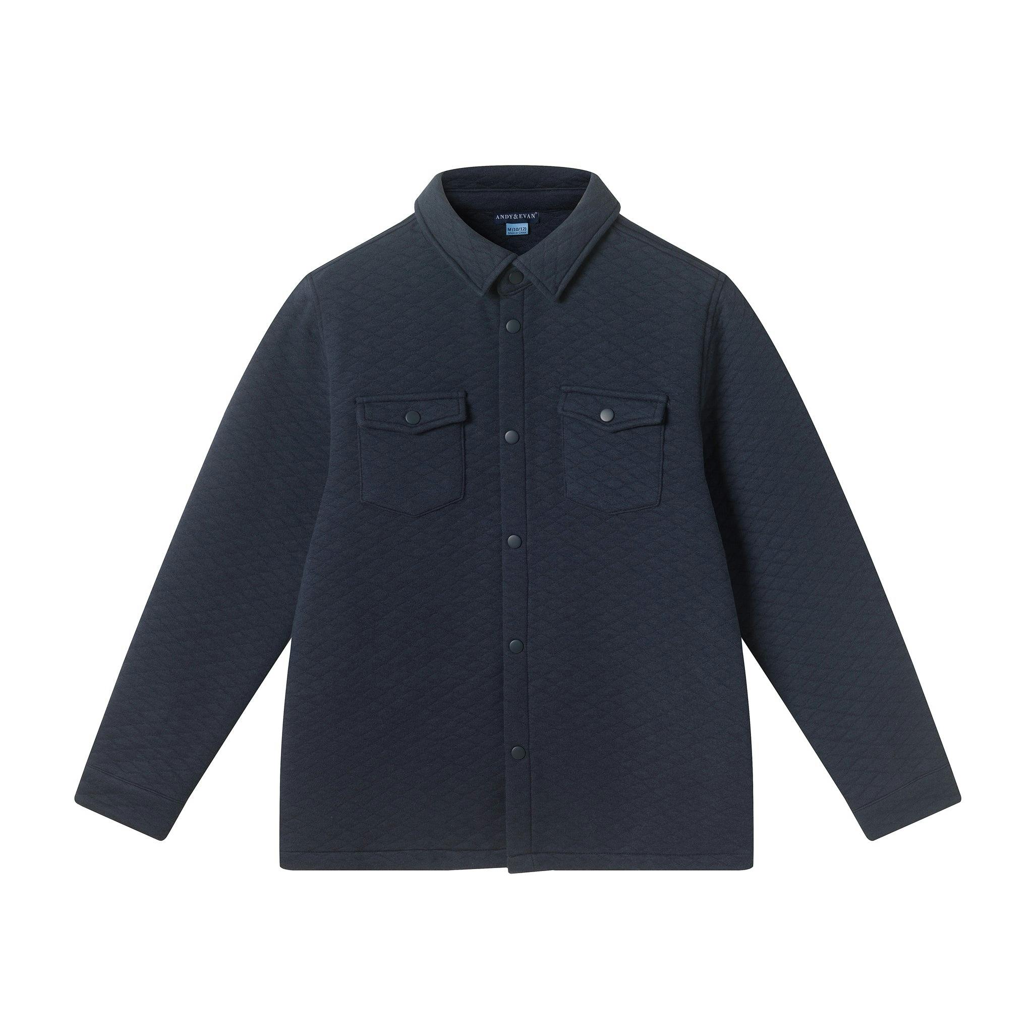 Boys (8-16) Quilted Shacket | Navy