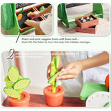 Teamson Kids Vermont Farmers Market Stand with Interactive Accessories & Vegetables