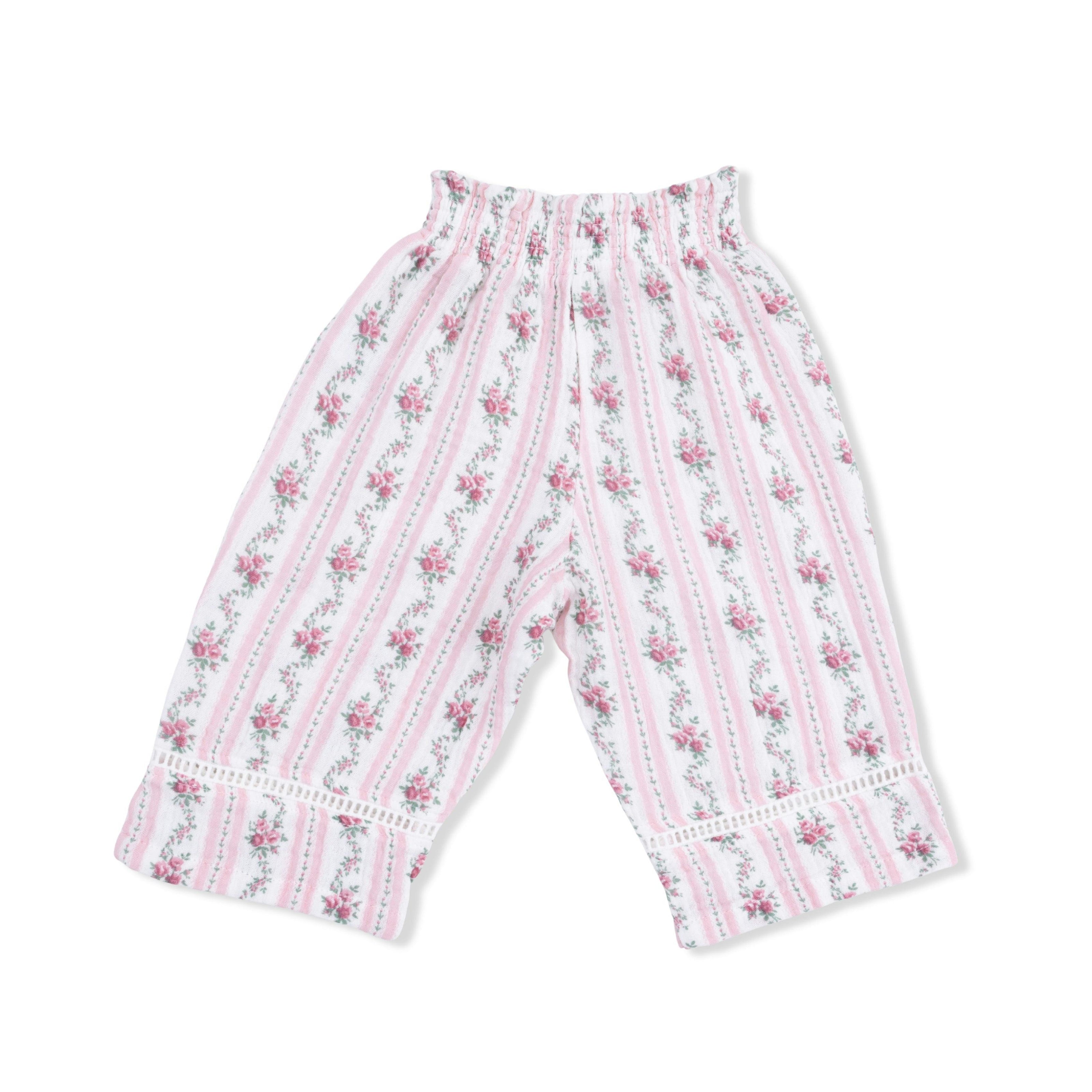 Winding Roses Stripe - Peplum Tank and Smocked Waist Pants