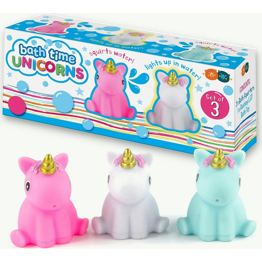 Buddy & Barney: Bath Time Unicorns - 3 Piece Toy Set