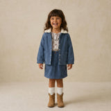Organic Corduroy Skirt - Navy