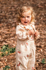 Overall Romper in Cherry Bloom