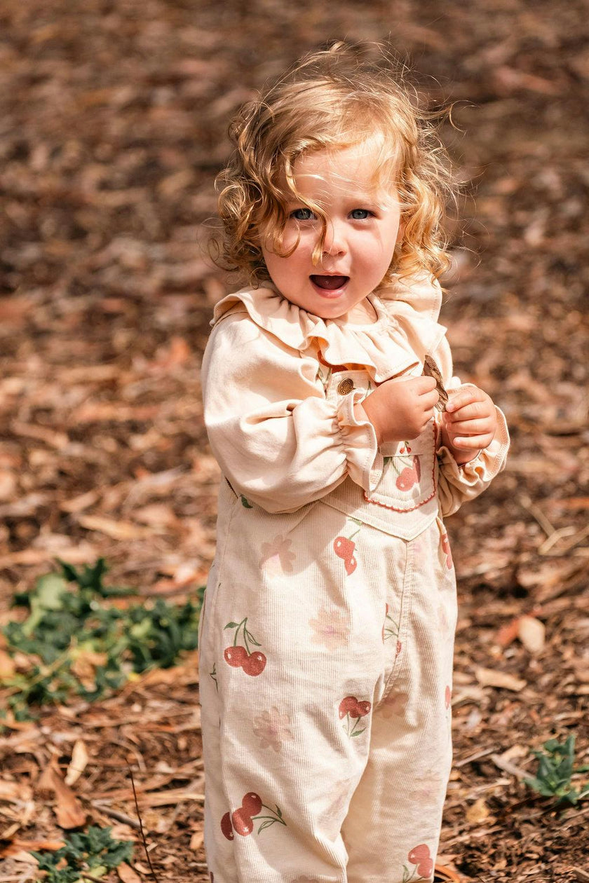 Overall Romper in Cherry Bloom